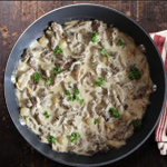 Eminc� de b�uf avec sauce champignon