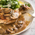 eminc� de poulet � la cr�me et aux champignons