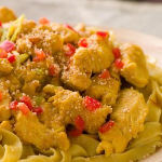 tagliatelles poulet � la cr�me et curry